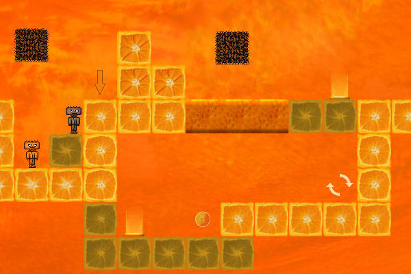 Screenshot of theme “Orange” for Me & My Shadow